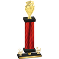 Premium Single Red Carbon Fiber Second Place Pickleball Trophy