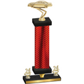 Premium Single Red Carbon Fiber Year Cars Trophy