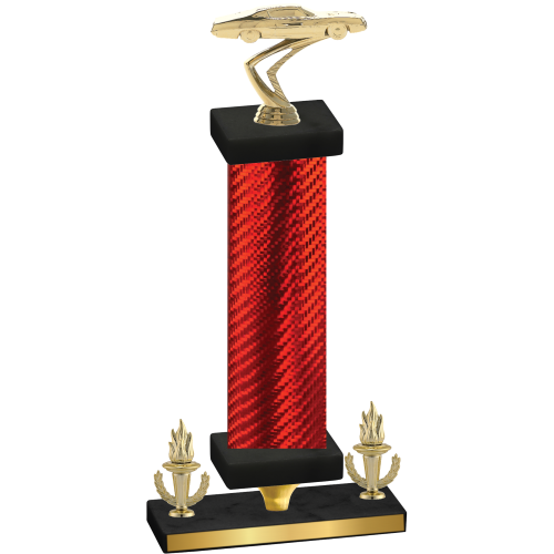 Premium Single Red Carbon Fiber Victory Cars Trophy