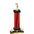 Premium Single Red Carbon Fiber Second Place Golf Trophy