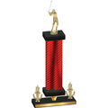 Premium Single Red Carbon Fiber Victory Golf Trophy