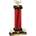 Premium Single Red Carbon Fiber Third Place Academics Trophy