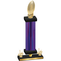 Premium Single Purple Carbon Fiber First Place Football Trophy