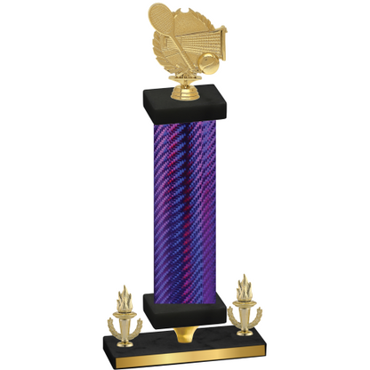 Premium Single Purple Carbon Fiber Victory Tennis Trophy