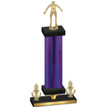 Premium Single Purple Carbon Fiber Victory Wrestling Trophy