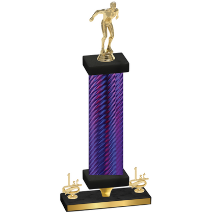 Premium Single Purple Carbon Fiber First Place Swimming Trophy