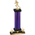 Premium Single Purple Carbon Fiber First Place Football Trophy