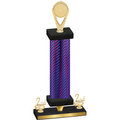 Premium Single Purple Carbon Fiber Second Place Insert Trophy
