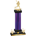 Premium Single Purple Carbon Fiber Second Place Lacrosse Trophy