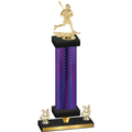 Premium Single Purple Carbon Fiber Year Lacrosse Trophy