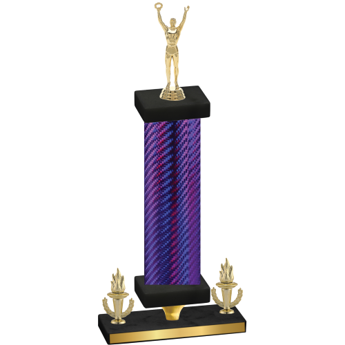 Premium Single Purple Carbon Fiber Victory Victory Trophy