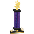 Premium Single Purple Carbon Fiber First Place Pickleball Trophy