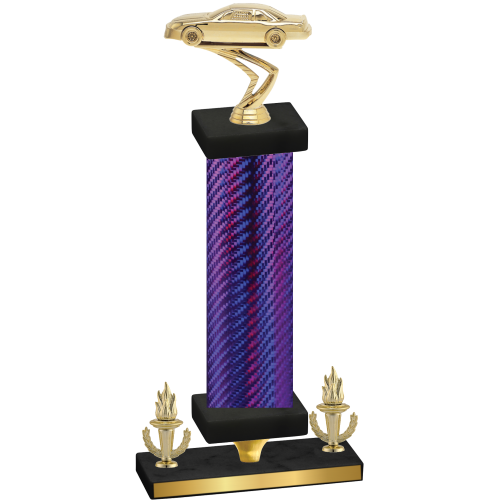 Premium Single Purple Carbon Fiber Victory Cars Trophy