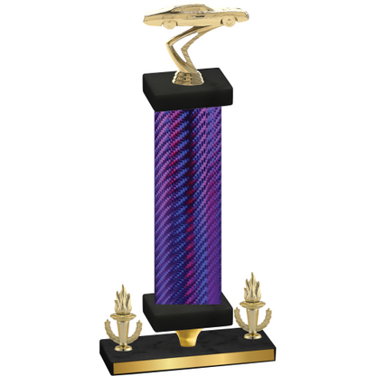 Premium Single Purple Carbon Fiber Victory Cars Trophy