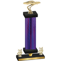 Premium Single Purple Carbon Fiber Year Cars Trophy
