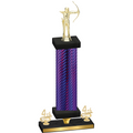 Premium Single Purple Carbon Fiber Fourth Place Archery Trophy