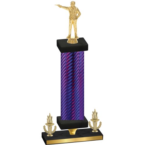 Premium Single Purple Carbon Fiber Victory Shooter Trophy