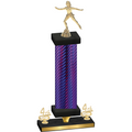 Premium Single Purple Carbon Fiber Fourth Place Skater Trophy