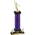 Premium Single Purple Carbon Fiber Year Basketball Trophy