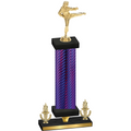 Premium Single Purple Carbon Fiber Victory Karate Trophy