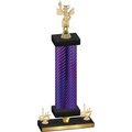 Premium Single Purple Carbon Fiber First Place Academics Trophy