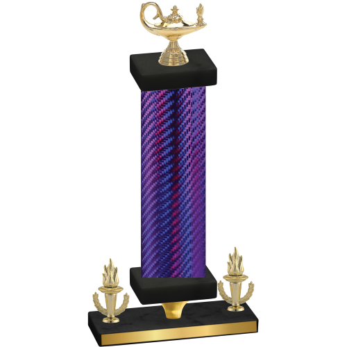 Premium Single Purple Carbon Fiber Victory Academics Trophy