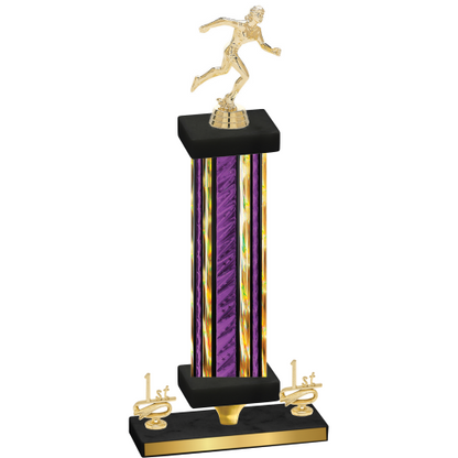 Premium Single Purple Glacier First Place Running Trophy