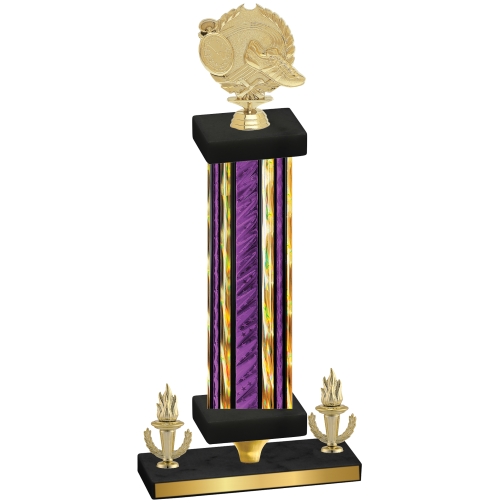 Premium Single Purple Glacier Victory Running Trophy