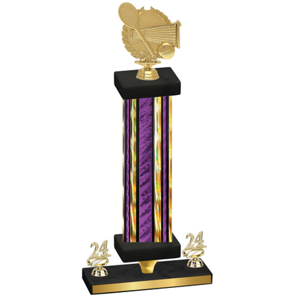 Premium Single Purple Glacier Year Tennis Trophy