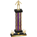 Premium Single Purple Glacier Third Place Wrestling Trophy