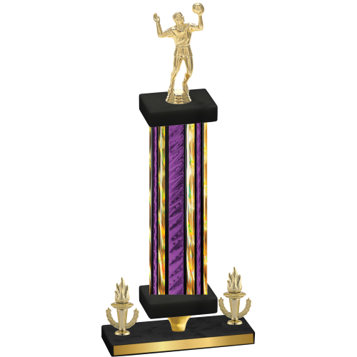 Premium Single Purple Glacier Victory Volleyball Trophy