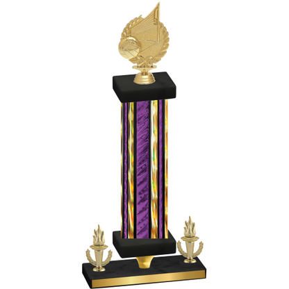 Premium Single Purple Glacier Victory Volleyball Trophy