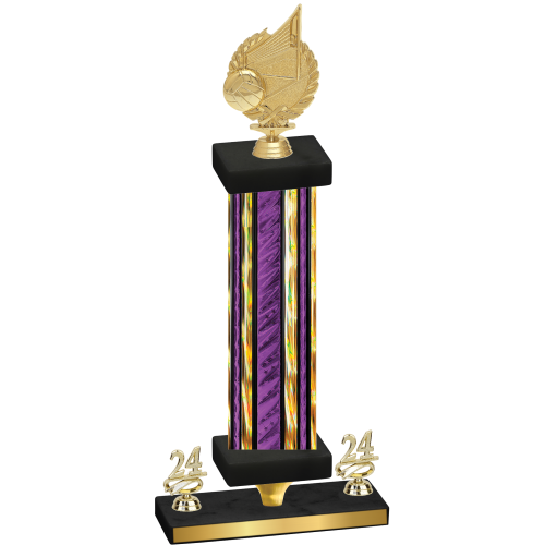 Premium Single Purple Glacier Year Volleyball Trophy