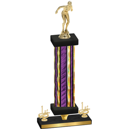 Premium Single Purple Glacier First Place Tennis Trophy