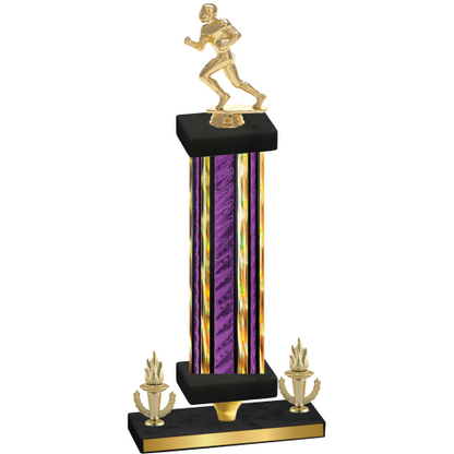 Premium Single Purple Glacier Victory Football Trophy