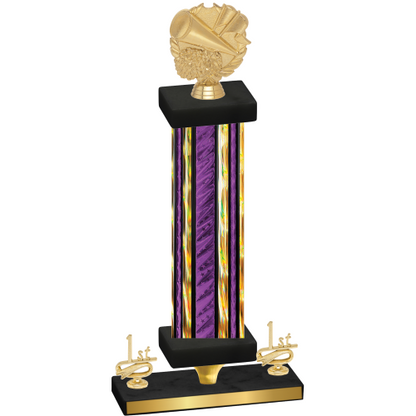 Premium Single Purple Glacier First Place Cheerleading Trophy