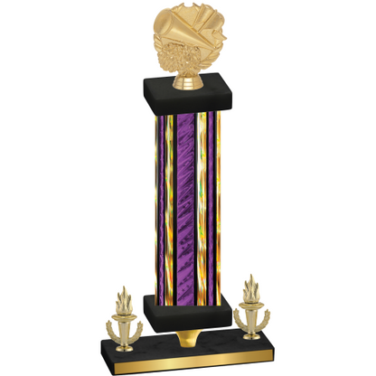 Premium Single Purple Glacier Victory Cheerleading Trophy