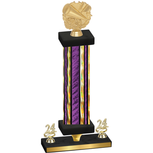 Premium Single Purple Glacier Year Cheerleading Trophy