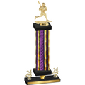 Premium Single Purple Glacier Year Lacrosse Trophy