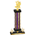 Premium Single Purple Glacier Fourth Place Pickleball Trophy