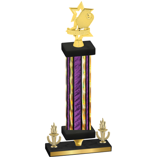 Premium Single Purple Glacier Victory Pickleball Trophy