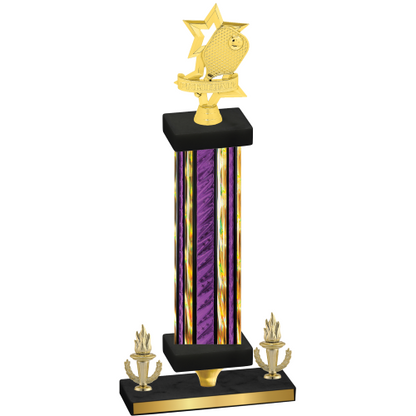 Premium Single Purple Glacier Victory Pickleball Trophy