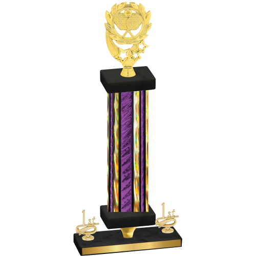 Premium Single Purple Glacier First Place Pickleball Trophy