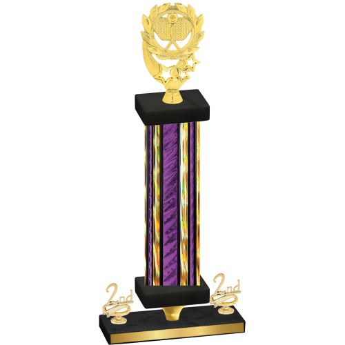 Premium Single Purple Glacier Second Place Pickleball Trophy