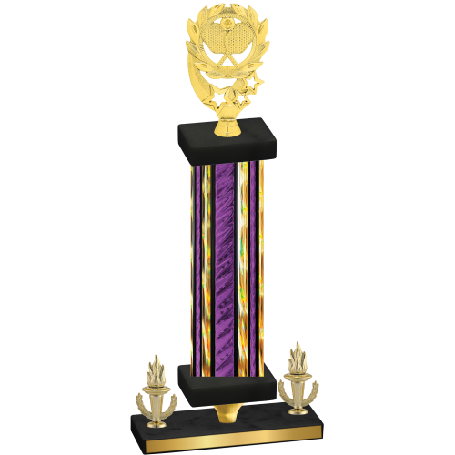 Premium Single Purple Glacier Victory Pickleball Trophy