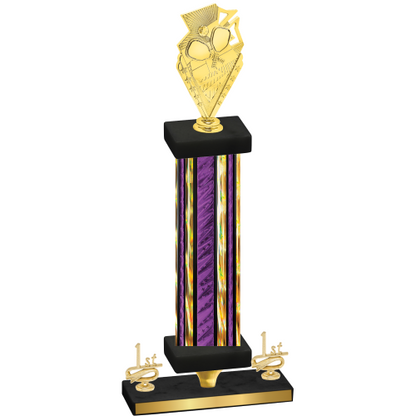 Premium Single Purple Glacier First Place Pickleball Trophy