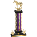 Premium Single Purple Glacier Third Place Horses Trophy
