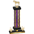 Premium Single Purple Glacier Third Place Horses Trophy