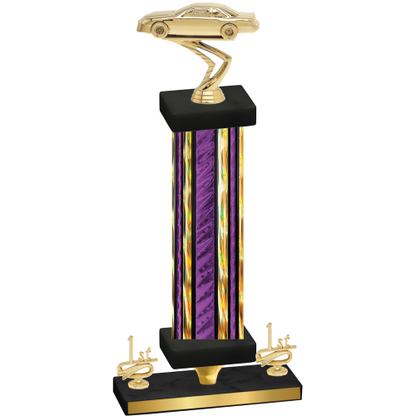 Premium Single Purple Glacier First Place Cars Trophy