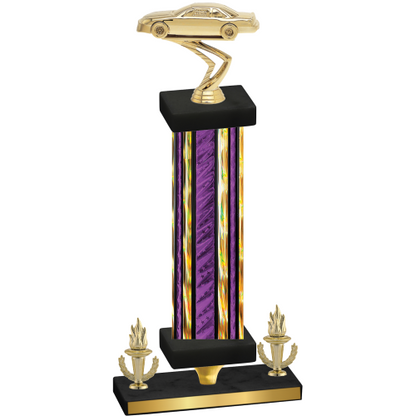 Premium Single Purple Glacier Victory Cars Trophy